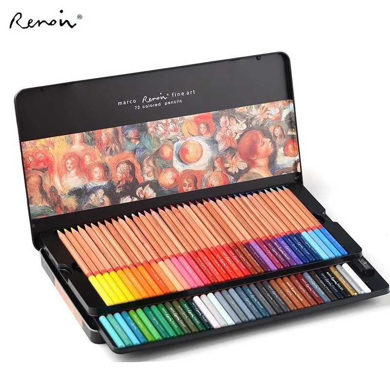 Watercolor Oil Lapis De Cor Prismacolor Colored Pencils Marco Raffine Crayons School Supplies