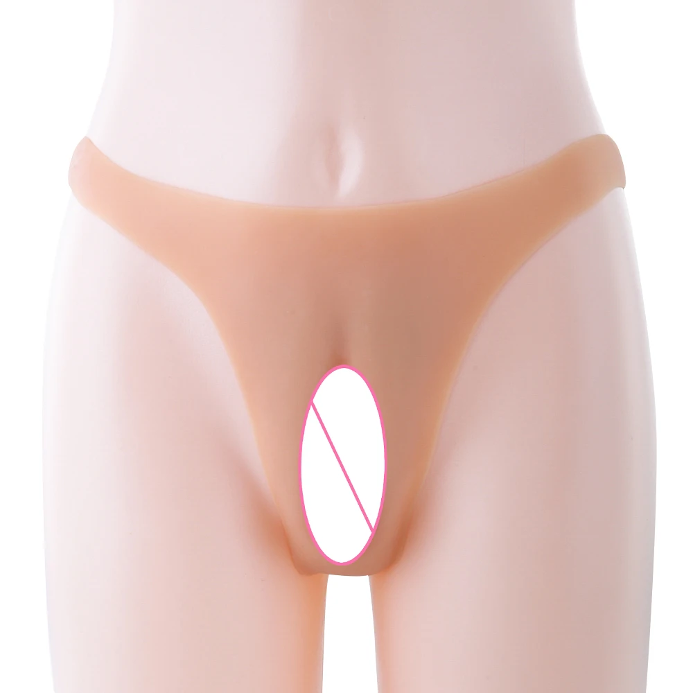 Стринги реалистичные силиконовые Vulva Abalone Тип Трансвестит Скрытая JJ трусики
