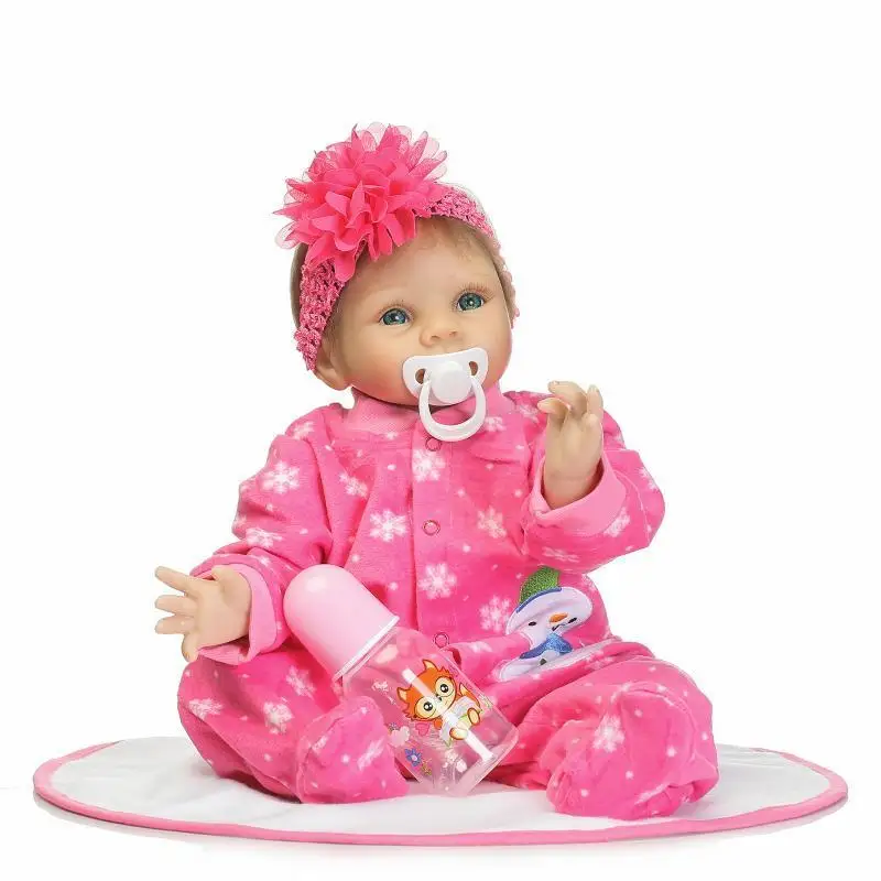 Reborn Baby Куклы девушка мягкая винилсиликоновых новорожденных Реалистичная кукла