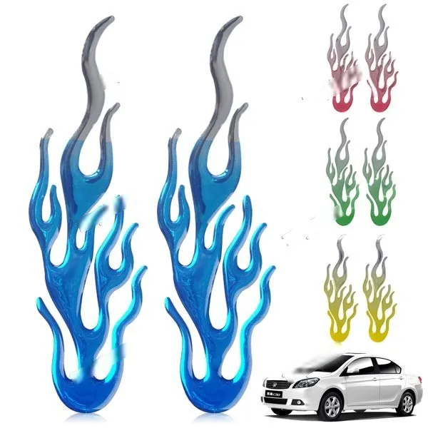 Moblin 2 x Flame Shaped Sticker Decal for Car Auto Vehicle Automobile RFS-144592 |
