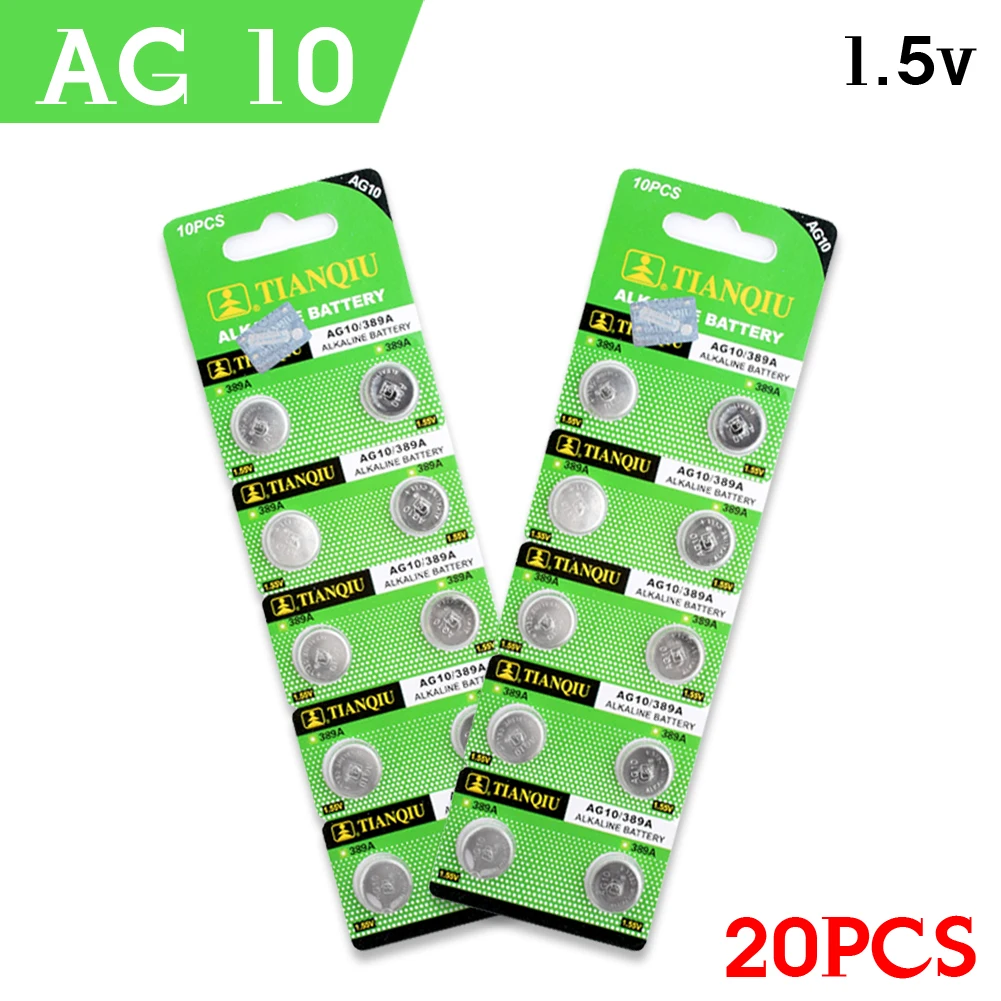 MJKAA pile montre relogio celular pilas reloj pile bouton horloge batterijien batterie 20XAG10 189 LR1130 SR1130 389A RW89 1,55 V