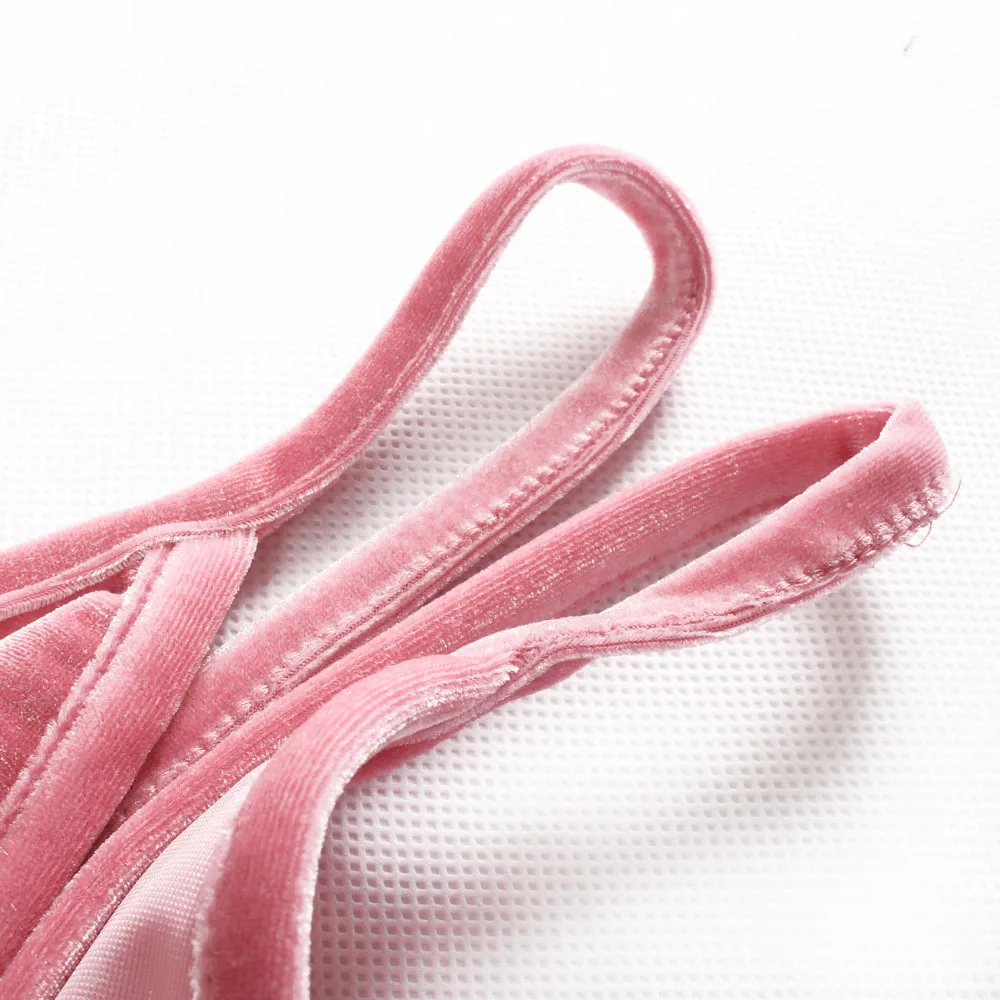 Женское бархатное боди с бретельками сексуальные v-образным вырезом комбинезон