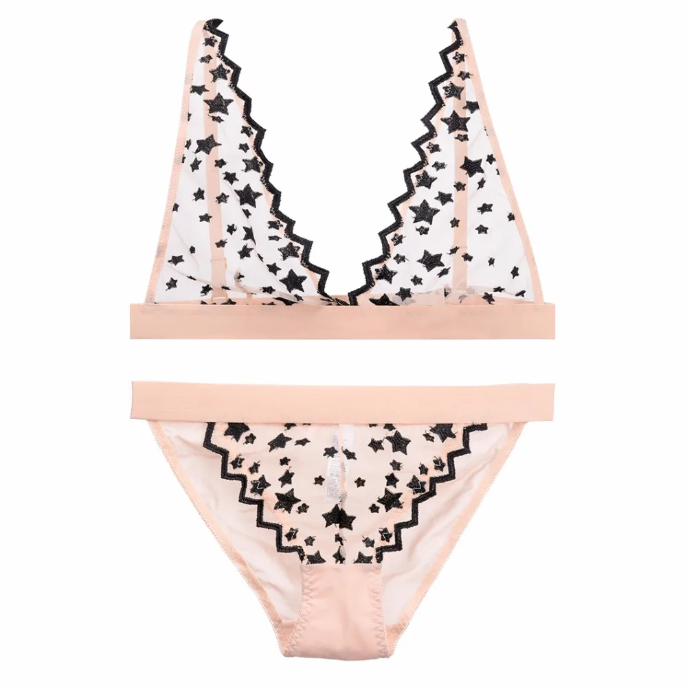 Комплект женского ультратонкого кружевного нижнего белья с вышивкой|bra set|sexy bra