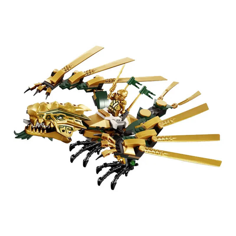Legoing Ninjago 9793 золотой дракон 258 шт. строительные блоки игрушки для детей