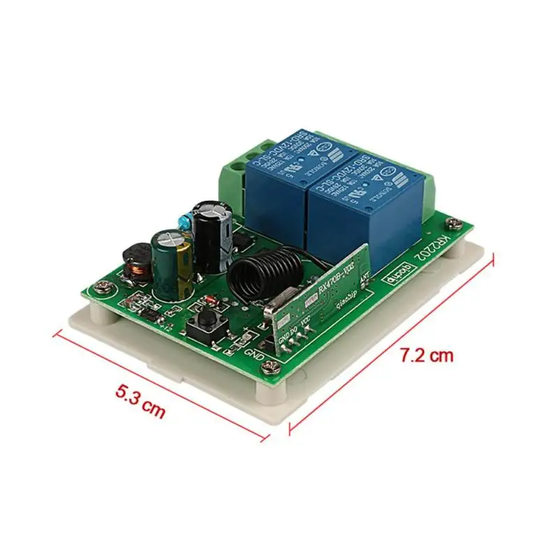 QIACHIP 2CH RF 433Mhz AC 110V 220V Wireless Remote Control Relay Receiver & 86 Wall Panel Switch Transmitter for Ceiling Light |