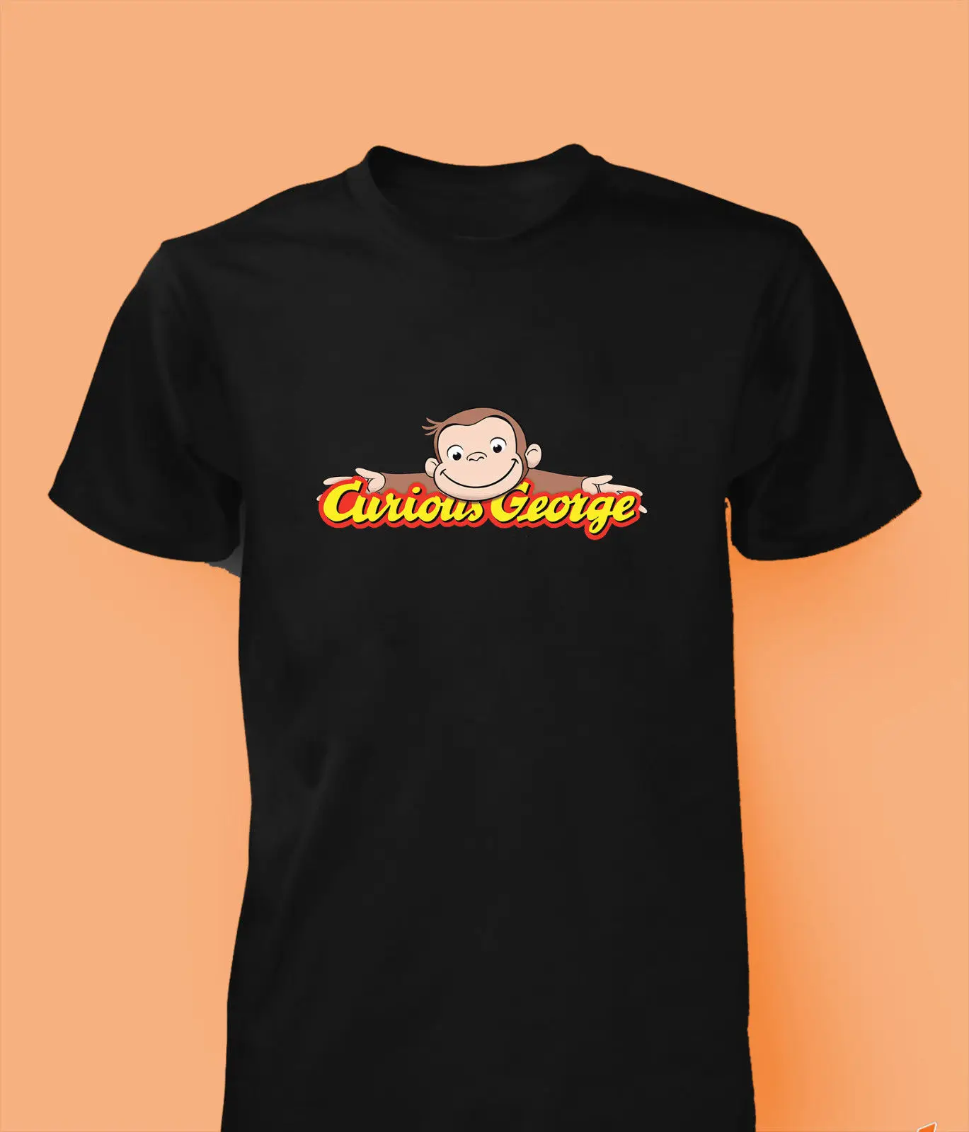 Любопытная футболка Любопытный Джордж мультфильм игра youtube обезьяна дети