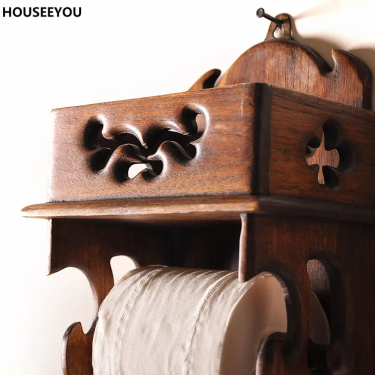 Прямоугольная деревянная бумажная крышка в стиле ретро | Дом и сад