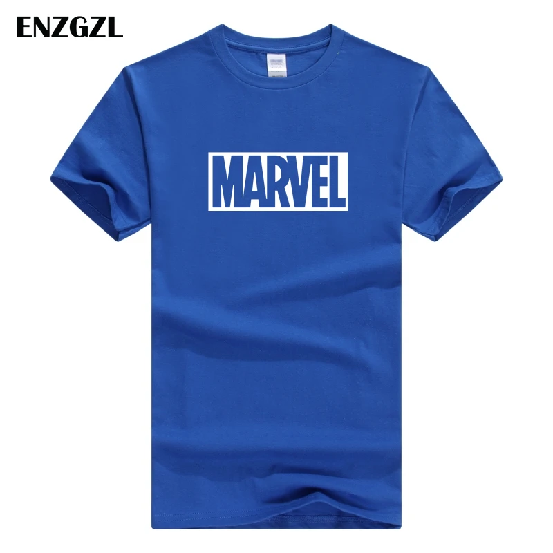 ENZGZL одежда летние футболки мужские MARVEL хлопок короткий рукав Футболка облегающая Мужская футболка с круглым вырезом XS S M L XL уличная одежда