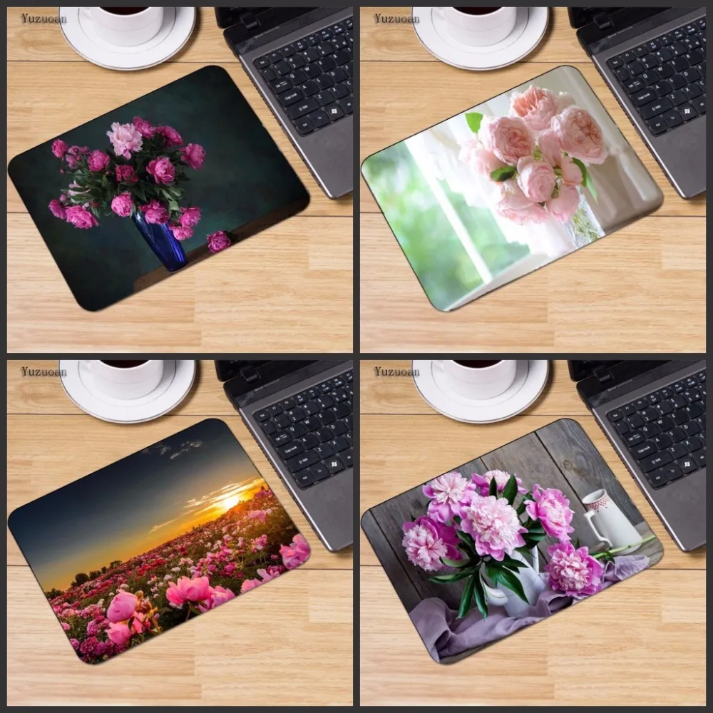 Yuzuoan peones Flower игровой коврик для клавиатуры Коврик Для Мыши Компьютерный ноутбук
