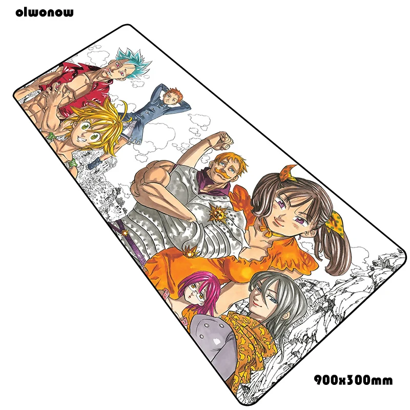 Size 900x300x3mm Семь смертных грехов геймерский коврик для мыши 900x300x3 мм игровой мышь pad толщиной тетрадь pc интимные аксессуары locrkand padmouse Эргономичный коврики - Цвет: Size 900x300x3mm