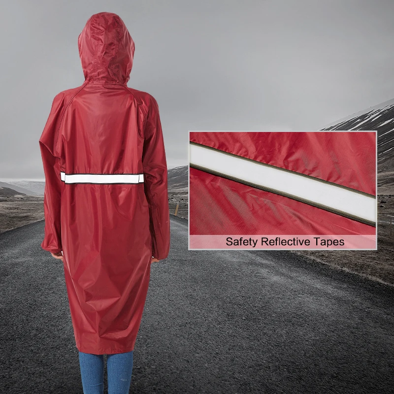 Женский непромокаемый плащ QIAN длинный пончо дождевик для взрослых|poncho rain coat|poncho