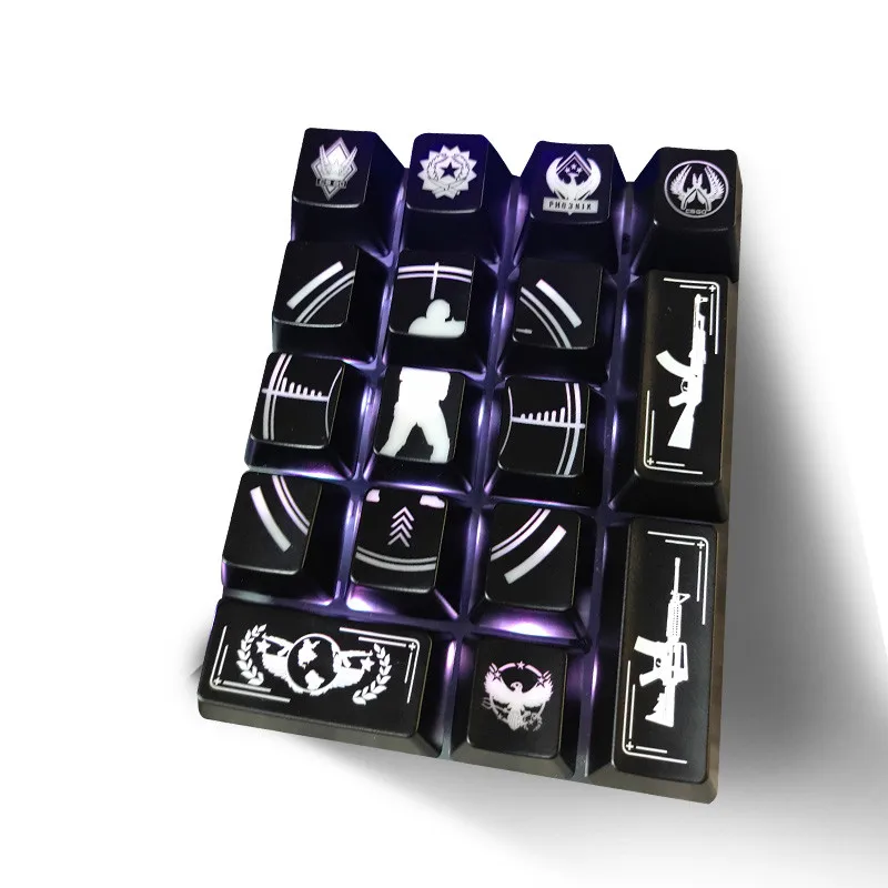 17 ключей PBT просвечивающие колпачки для razer logitech механическая клавиатура |