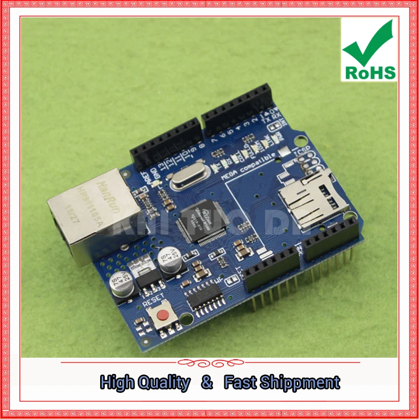 Плата расширения сети Ethernet W5100 плата SD-карты (C7B1) | Электронные компоненты и