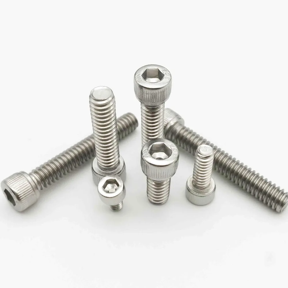 10 шт. США грубая резьба UNC 1/4-20* L 304 A2-70 из нержавеющей стали шестигранный винт с внутренней шестигранной головкой длина болта = 5/1"-4"