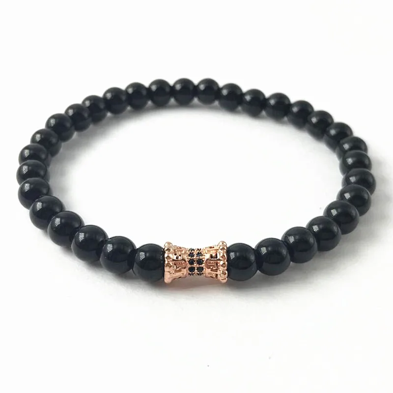 Новое поступление бренд 6 мм класс А черный оникс с микро инкрустацией черные