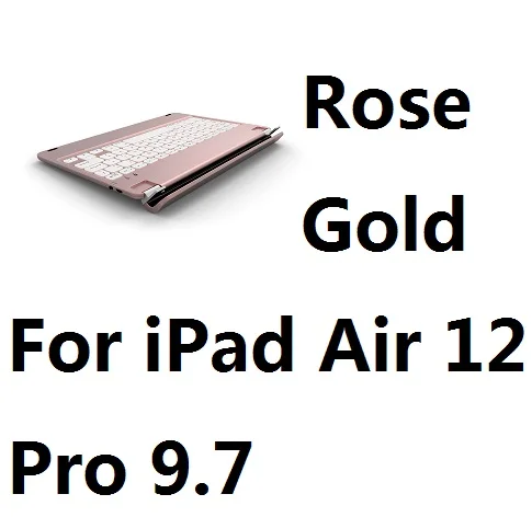 Ультра тонкий алюминиевый сплав Bluetooth 3,0 подставка клавиатура для iPad Air 1 2 iPad 9,7 дюймов Новинка - Цвет: For Air12Pro97 RGold