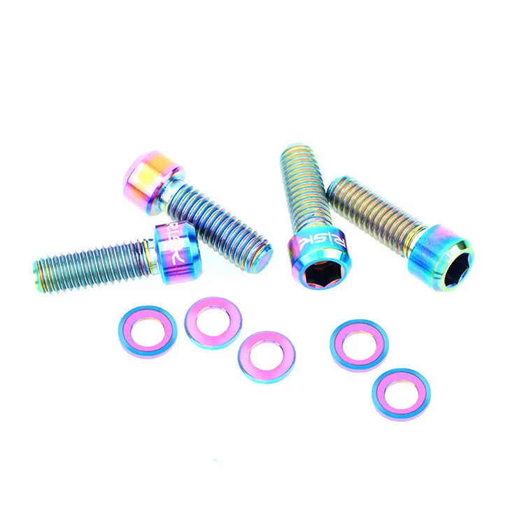 RISK M6* 18 мм титановые дисковые тормозные болты суппорта для SHIMANO и Sram велосипедные Гидравлические Тормозные болты 4 шт./лот