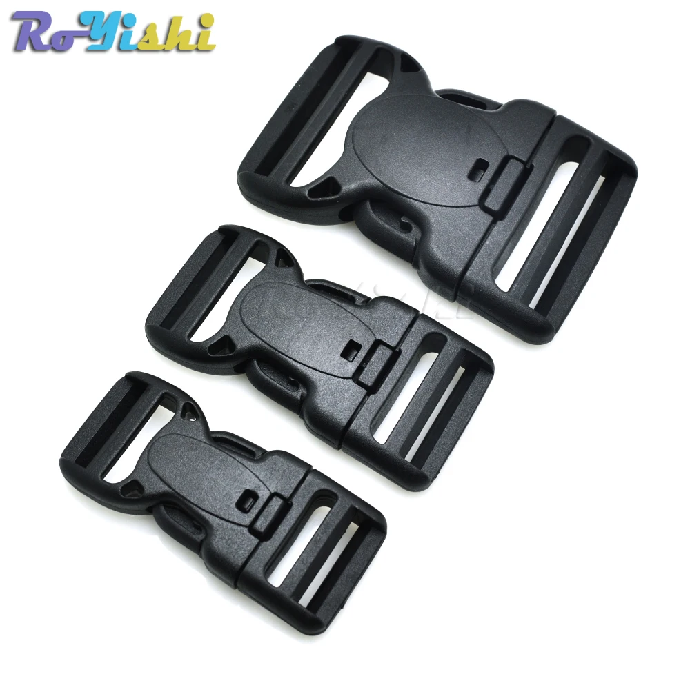 

Plastic Dual Adjustable & Security Double Lock Buckle for Tactical Belts Black