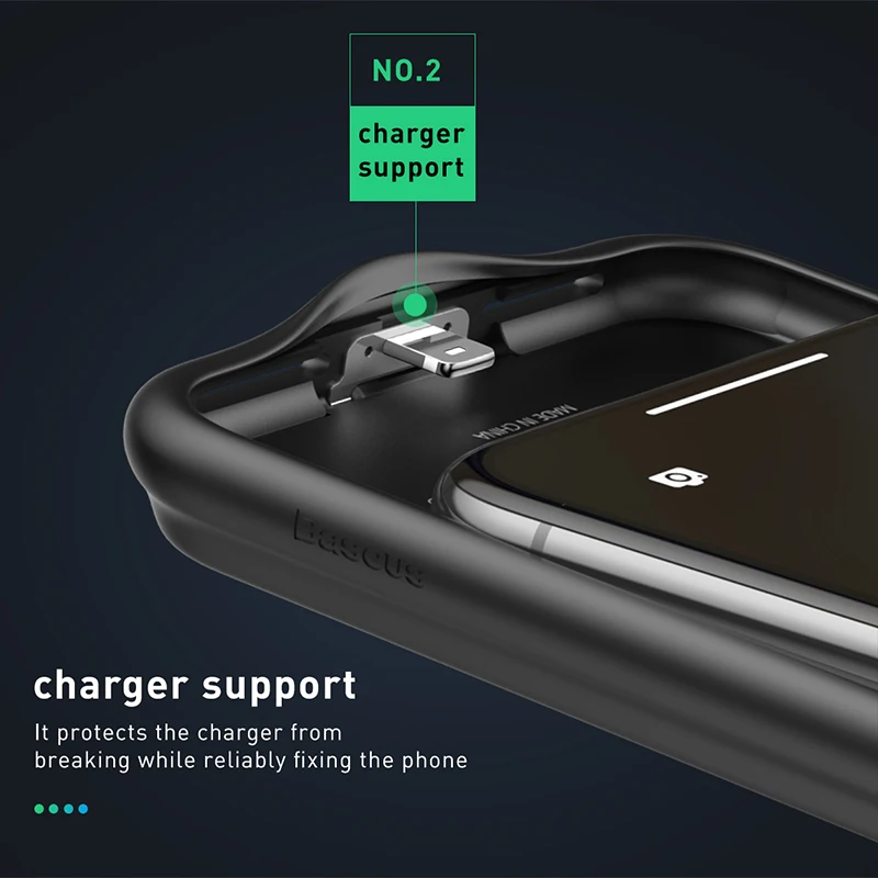Baseus чехол для зарядного устройства для iPhone Xs Max XR Xs X супер тонкий кожаный чехол для внешних аккумуляторов Liqiod