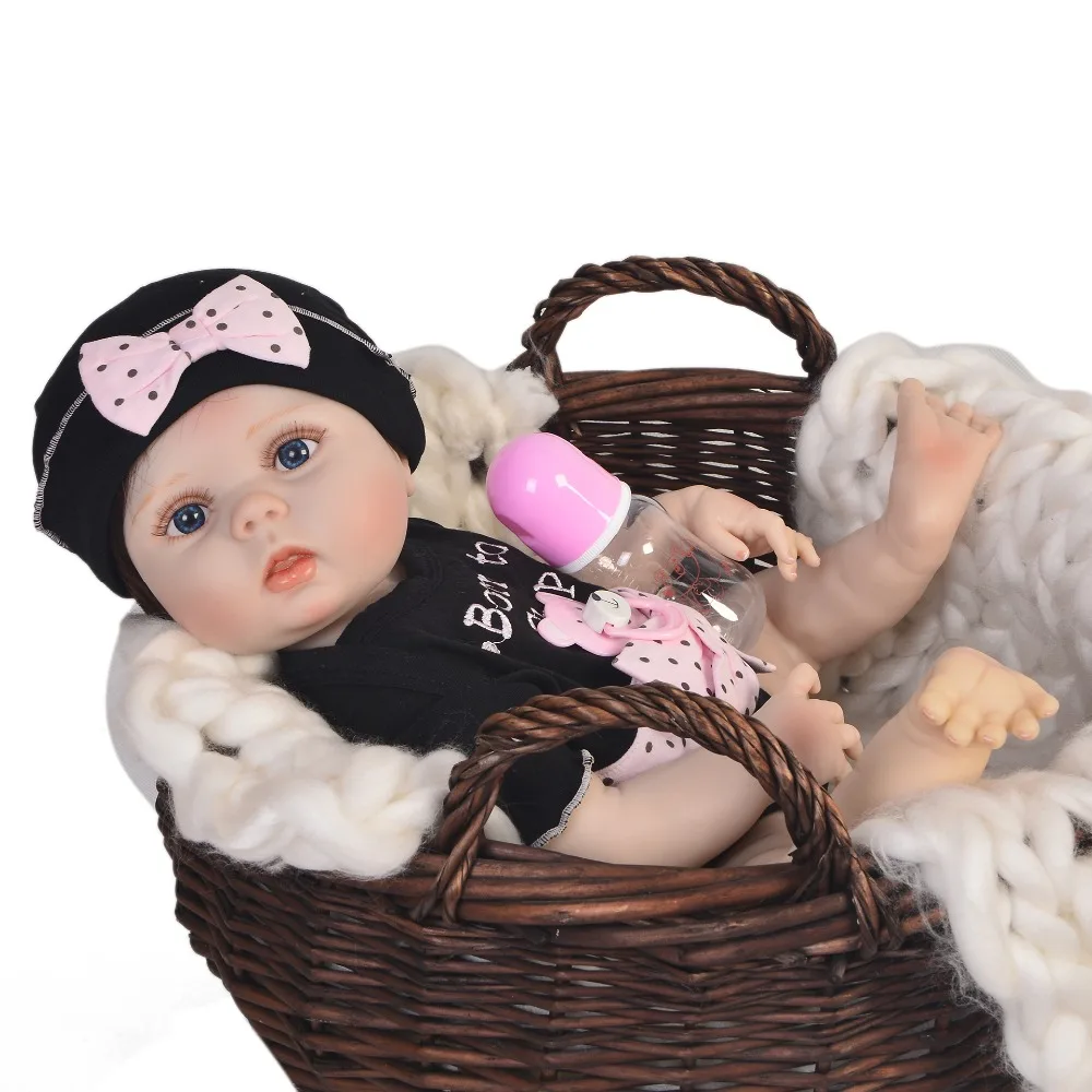 

Lifelike 23 Inch bebes Reborn Girl Alive Dolls Full Silicone Body 57 cm Realistic Bonecas reborn Baby Dolls For Kid Xmas Gift