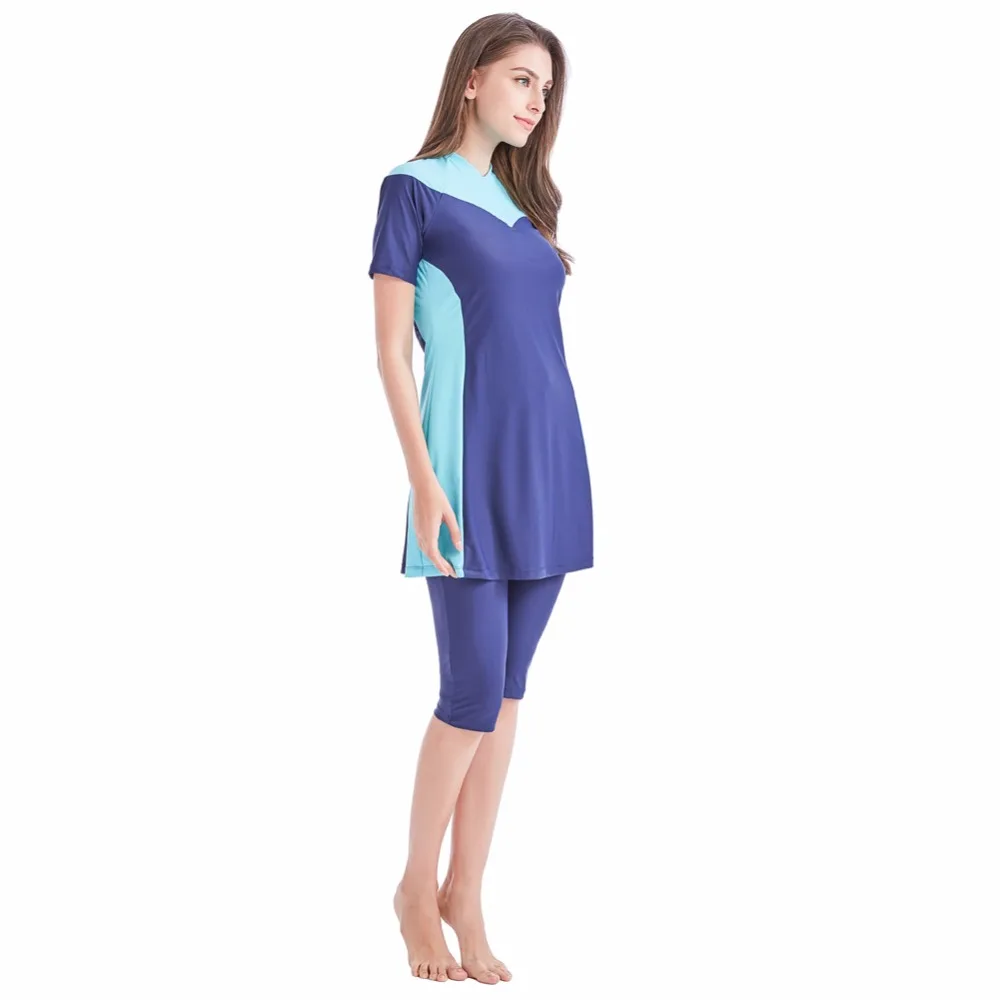 2018 новый летний стиль Мусульманский купальник с коротким рукавом женский