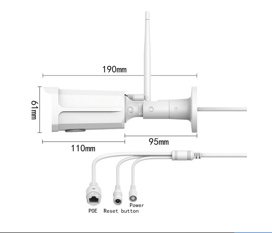 

720P HD Outdoor WIFI Wireless Night Vision Security Camera with Audio IP66 Waterproof Home Surveillance System TF Card Recording