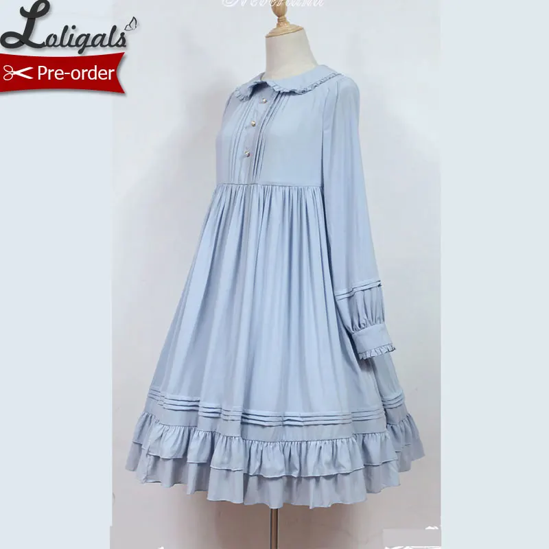 Роза Marry классическое платье лолиты с длинными рукавами миди Soufflesong ~