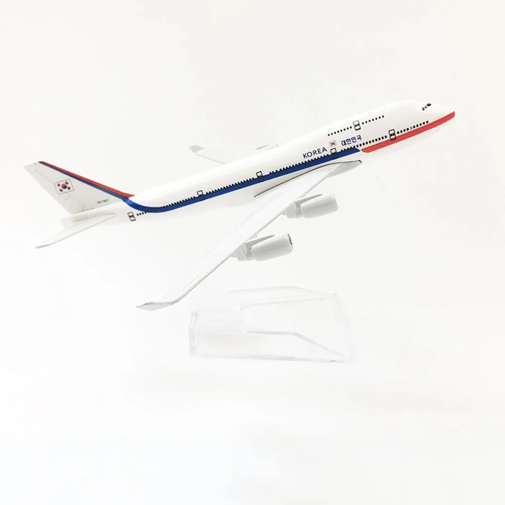 1/400 масштаб самолета Boeing 747 Корея 16 см СПЛАВ самолет B747 модель игрушки для детей