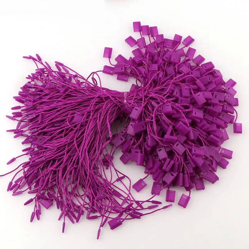 6 Purple 300 шт., квадратная веревка для одежды, 11 цветов, шнуры из полиэстера, Висячие таблетки для одежды, сумки, бирки, карты, аксессуары для одежды DIY - Цвет: 6 Purple