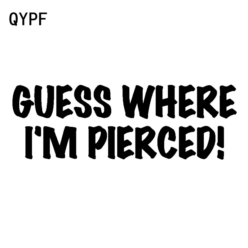 QYPF 15 5 см * Угадайте где я проколот! Смешная Виниловая фотография | Автомобили и
