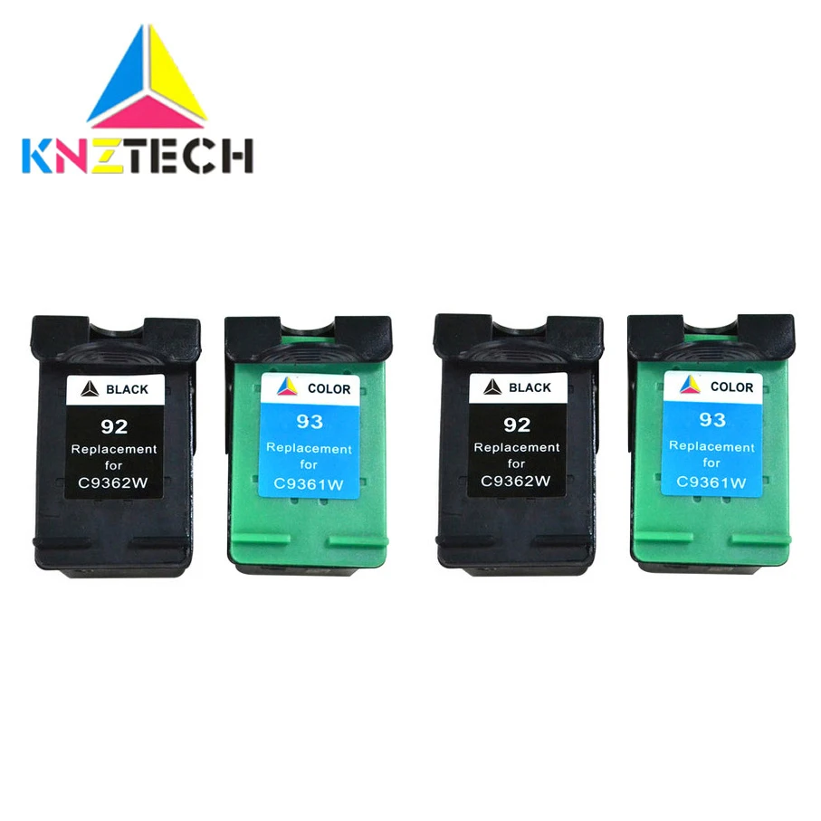 4 картриджа для чернильных принтеров 92 93 hp92 hp93 C9362WN C9361WN Photosmart 7850 C3140 C3150 C3180 C4180 PSC 1507
