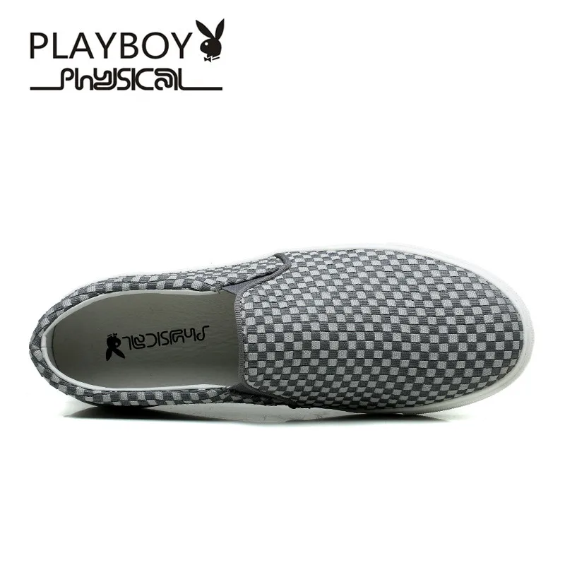 PLAYBOY/повседневные мужские парусиновые туфли без застежки для мужчин; коллекция года; сезон весна-лето; воздухопроницаемые повседневные марафонки; Мужская обувь лоферы