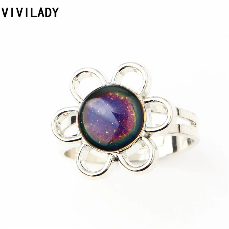 Женское кольцо с цветком VIVILADY регулируемое температурным контролем|ring anklet|ring