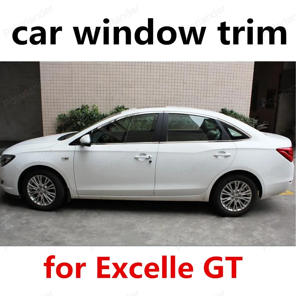 

hot sell windows dedicated car modification for Excelle GT 2015 2016 bright silver stainless steel window trim strip