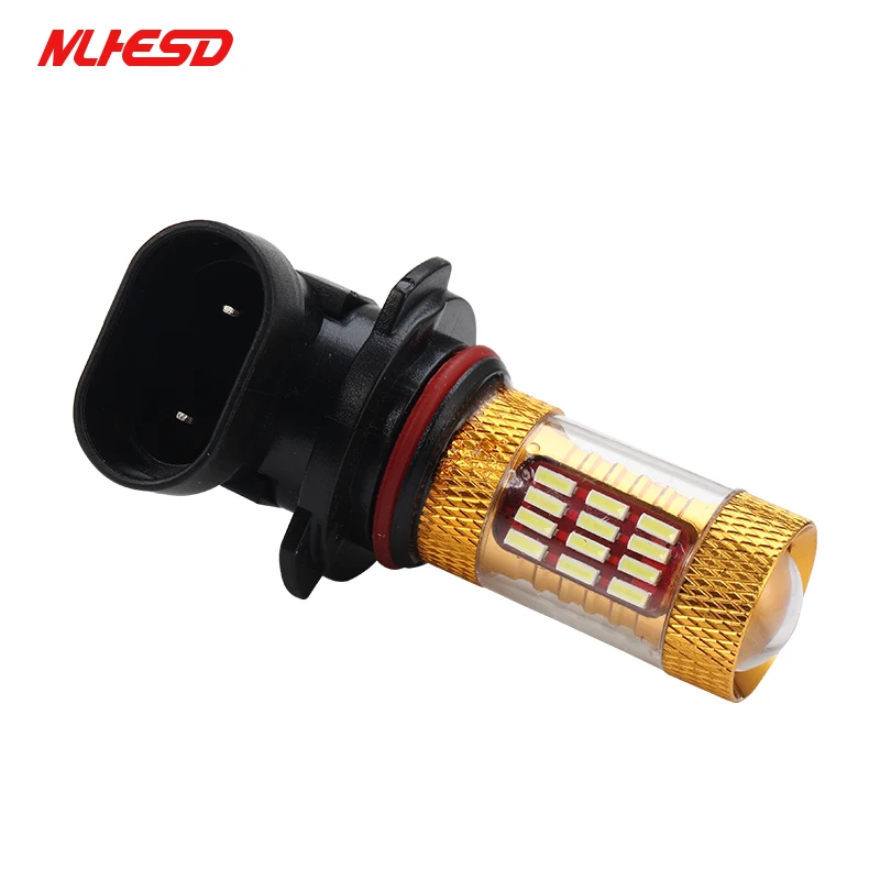 2X HB4 9005 9006 60SMD 4014 Cree чип с объективом супер белый светодиодный лампы 6000K AC12V/24V 15W