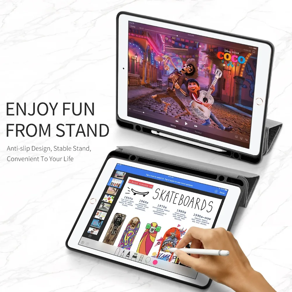 DUX DUCIS PU кожаный чехол для ipad Pro 12 9 2017 Стенд Магнитный смарт дюйма с карандашом