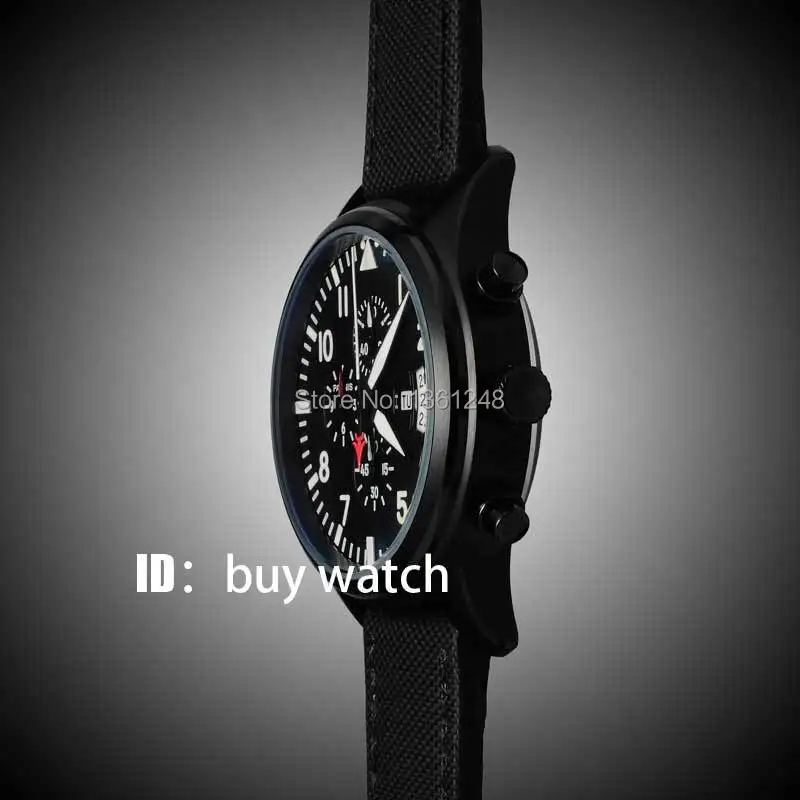 Мужские кварцевые часы parnis с черным циферблатом большим временем винтажным