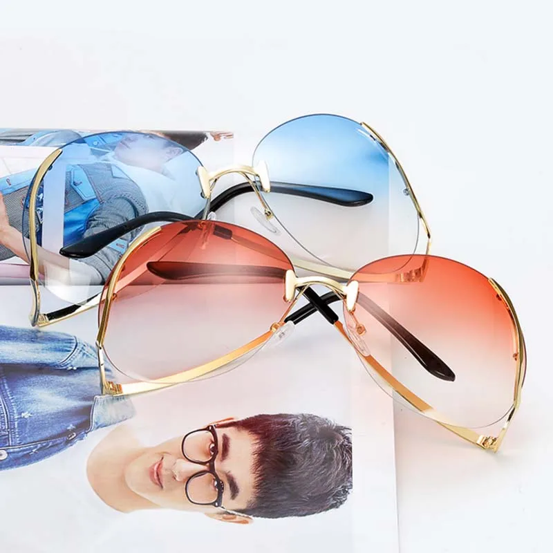 Зик металлик стандартные солнцезащитные очки большие кадр UV400 gafas-де-сол |