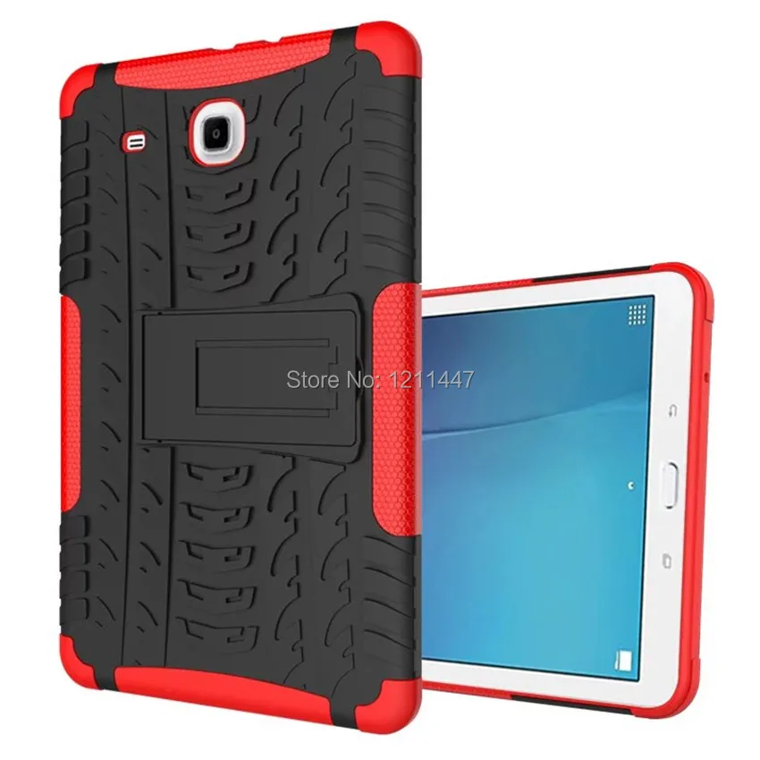 Cover For Samsung Galaxy Tab E 9.6 Case Armor Kickstand Silicone for Cases T560 T561+screen protector | Компьютеры и офис