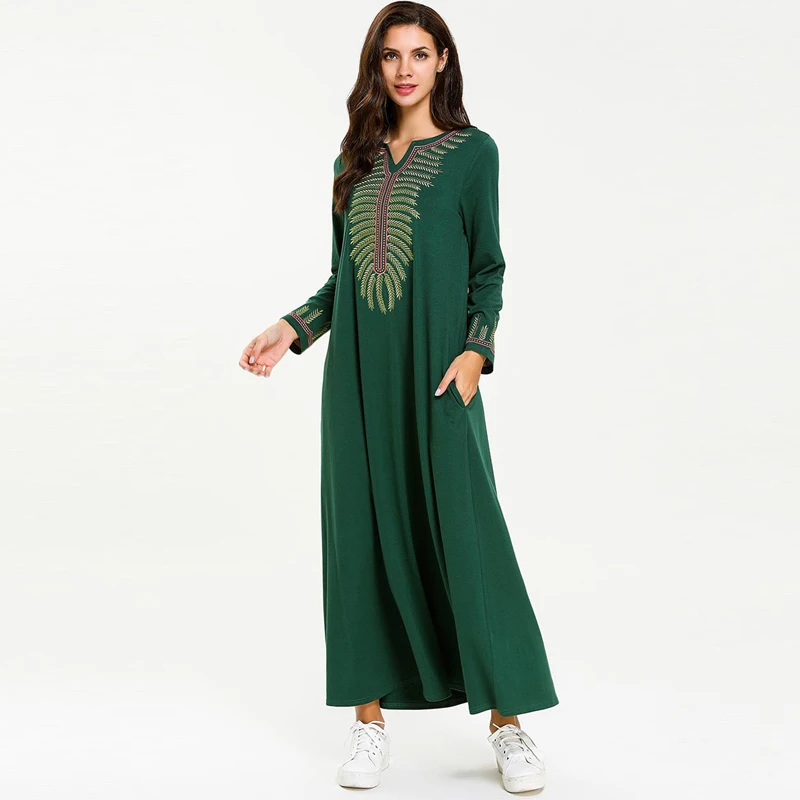 Платье Абайи кафтан платье для арабских исламских мусульманских Рамадана платья