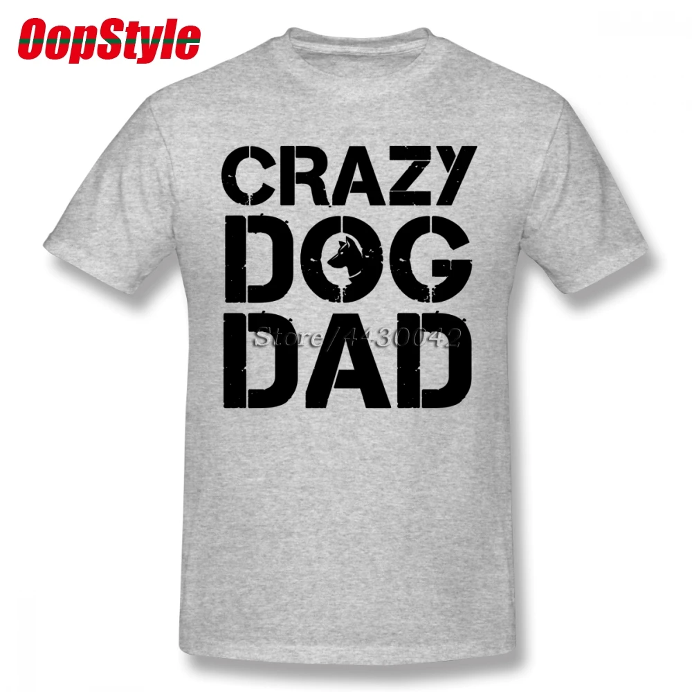 Футболка для мужчин Crazy Dog Dad хлопковая больших размеров 4XL 5XL 6XL Camiseta | Мужская