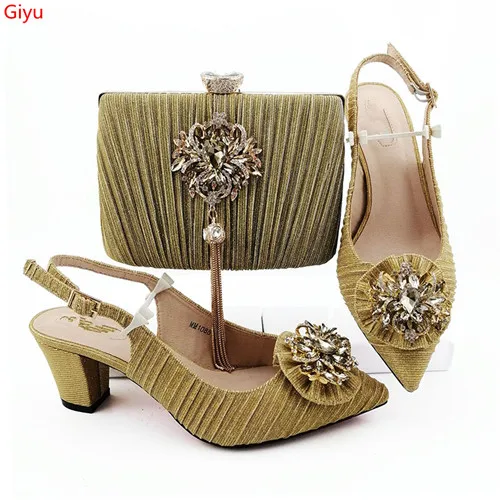 Doershow/красивая Итальянская обувь с сумочкой в комплекте комплект из женских