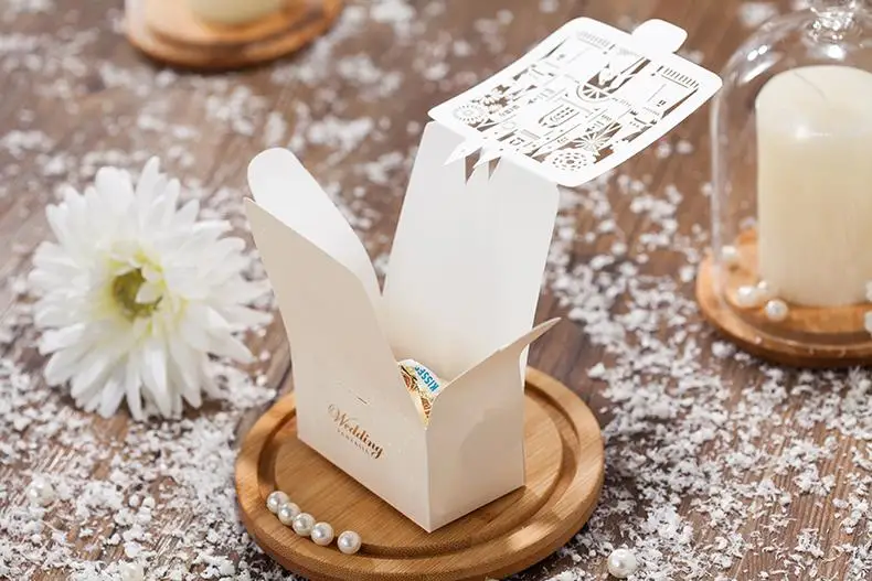 Castle design laser Cut Wedding candy box gift boxes | Дом и сад
