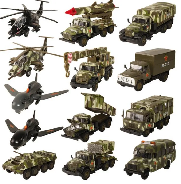 Модель военного автомобиля 1:43 из сплава модель грузовика с высокой симуляцией
