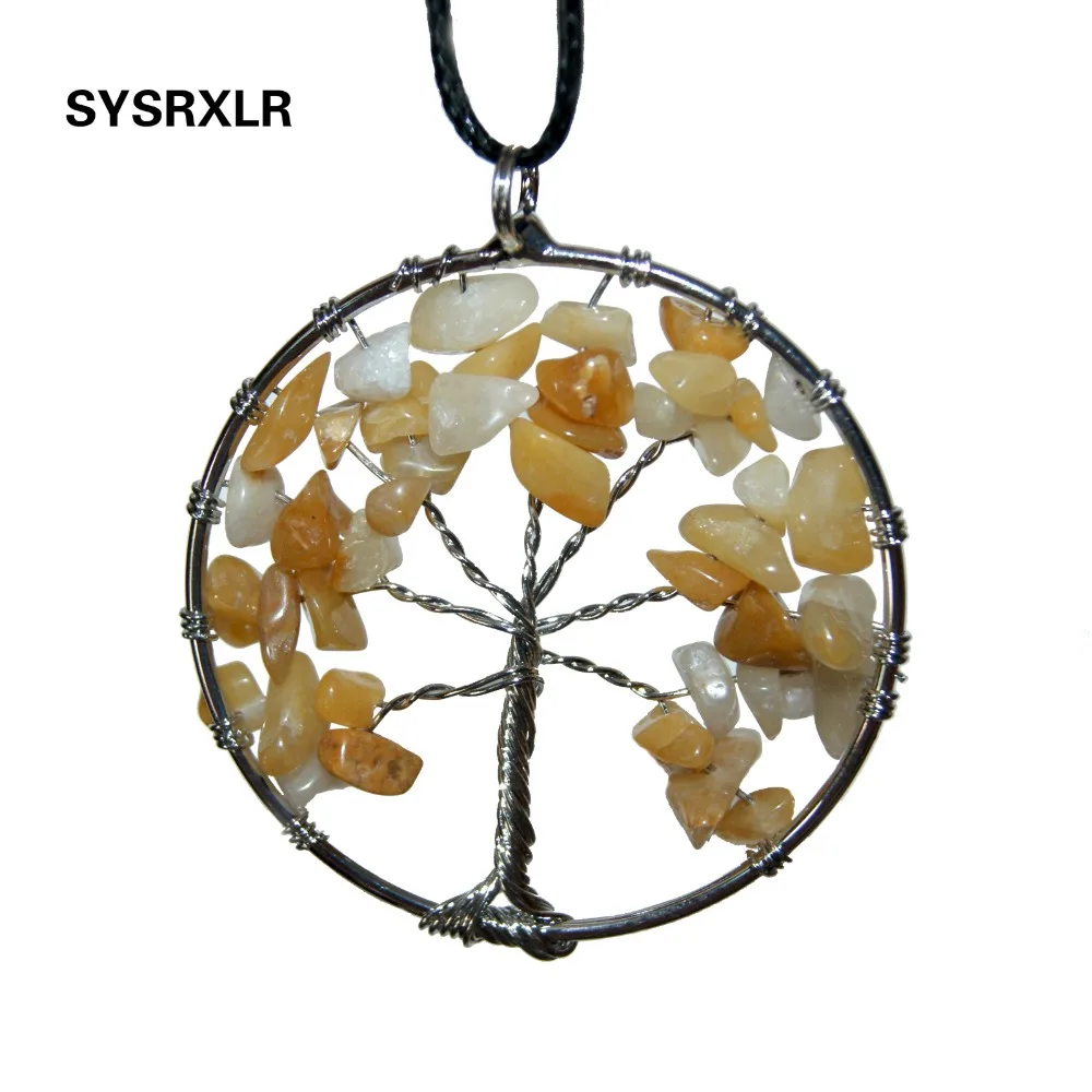 Оптовая продажа модное ожерелье с кулоном в виде кристаллов кварца радуга 7 чакр