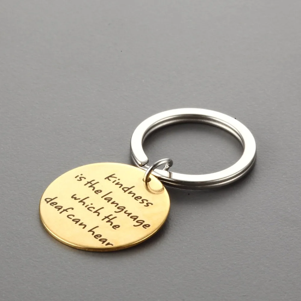MYLONGINGCHARM 304 брелок из нержавеющей стали цитата доброжелательность это язык