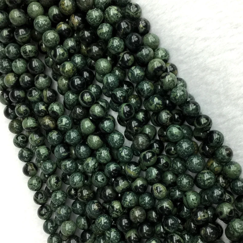 

Natural Genuine Dark Green Kambaba Jasper Round Jewellery Loose Small Ball Beads 6mm 8mm 10mm 12mm 15" 05455