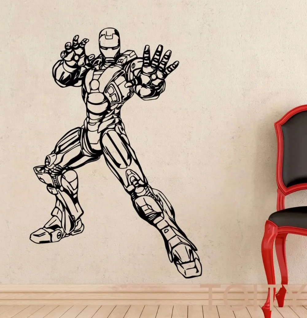29 Конструкции Железный человек Стикеры DC Marvel Comics о фильме стены арт Superhero виниловая наклейка домашний интерьер, декор подросток номер росписи