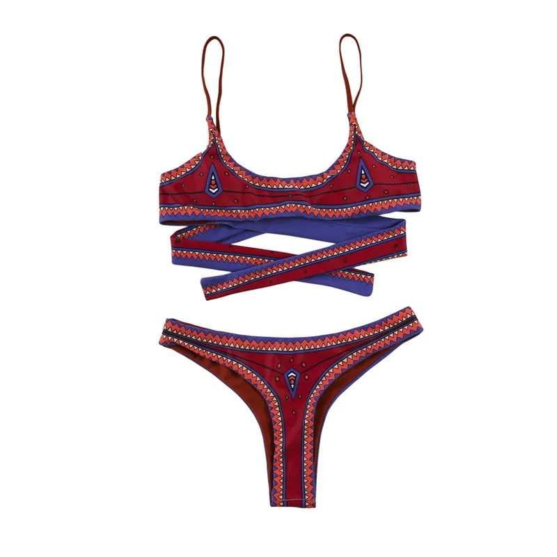 Wimwear сексуальный женский бюстгальтер с принтом на подкладке пляжный комплект