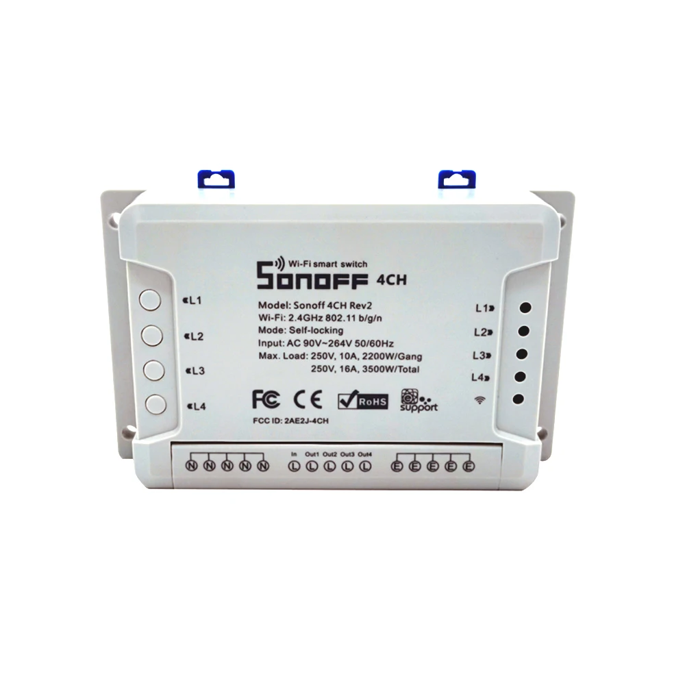 Sonoff 4CH R2 Advanced Smart Switch 4 канала 250 В 10A Wifi Пульт дистанционного управления для бытовой техники
